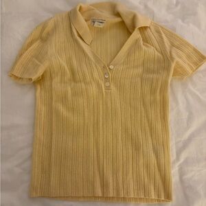 Club Monaco Yellow cashmere polo